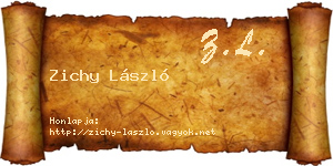 Zichy László névjegykártya